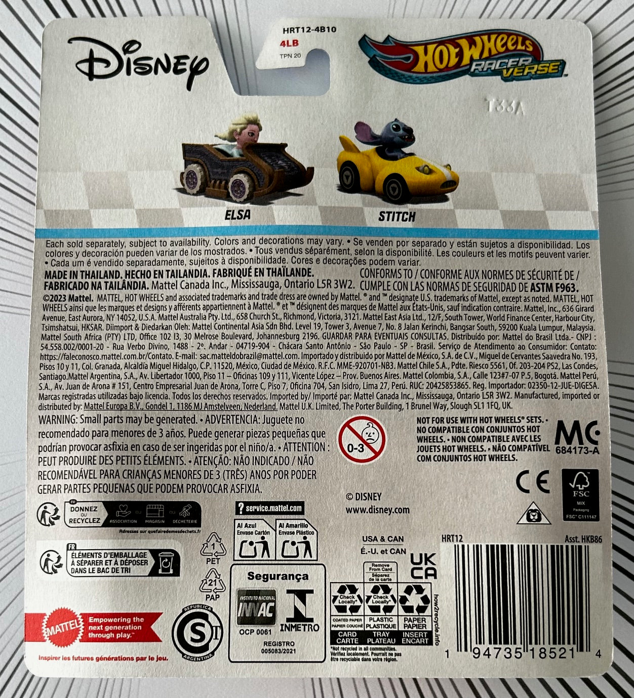 Mattel Hot Wheels RacerVerse - ELSA Disney Frozen HRT12