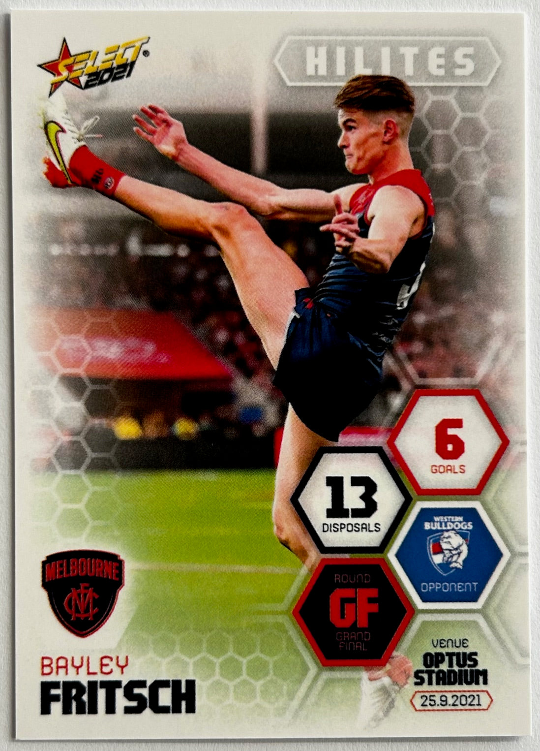 Select AFL 2021 Hilites Grand Final - BAYLEY FRITSCH (MELBOURNE) SH-GF2 /462