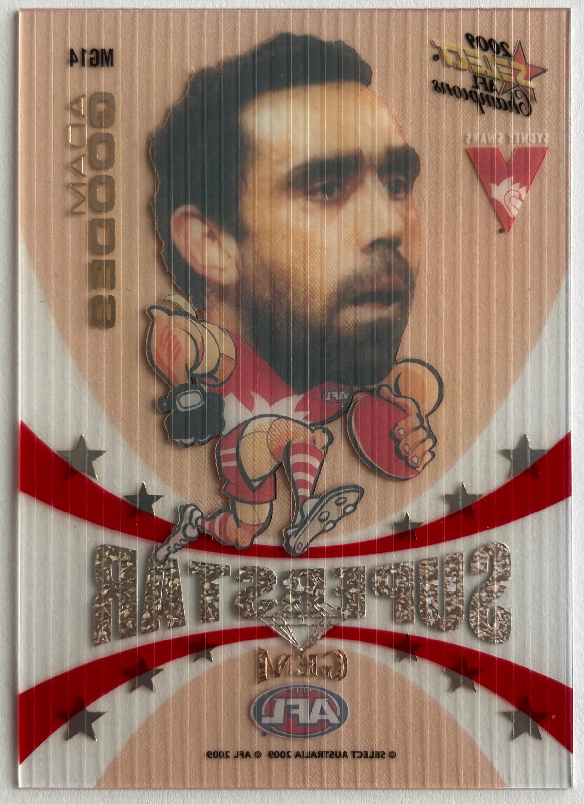 2009 Select AFL Champions - ADAM GOODES (SYDNEY SWANS) Superstar Gem MG14