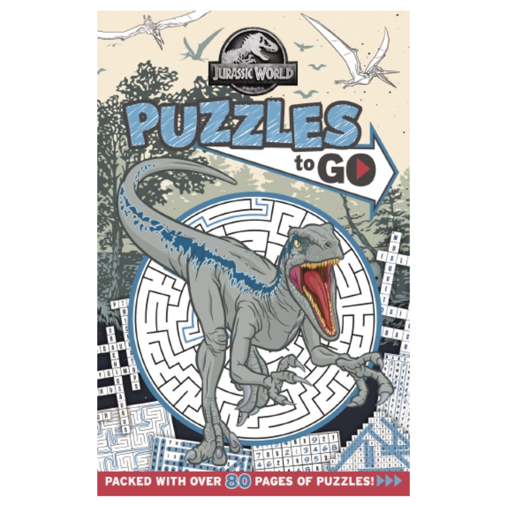 Jurassic World PUZZLES TO GO 80 Pages of Puzzles