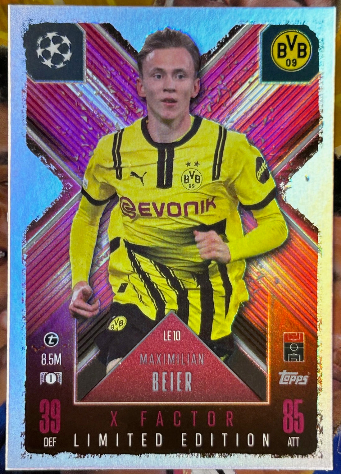 Topps 2024-25 Match Attax Extra UEFA - MAXIMILIAN BEIER (BORUSSIA DORTMUND) X Factor Limited Edition #LE10
