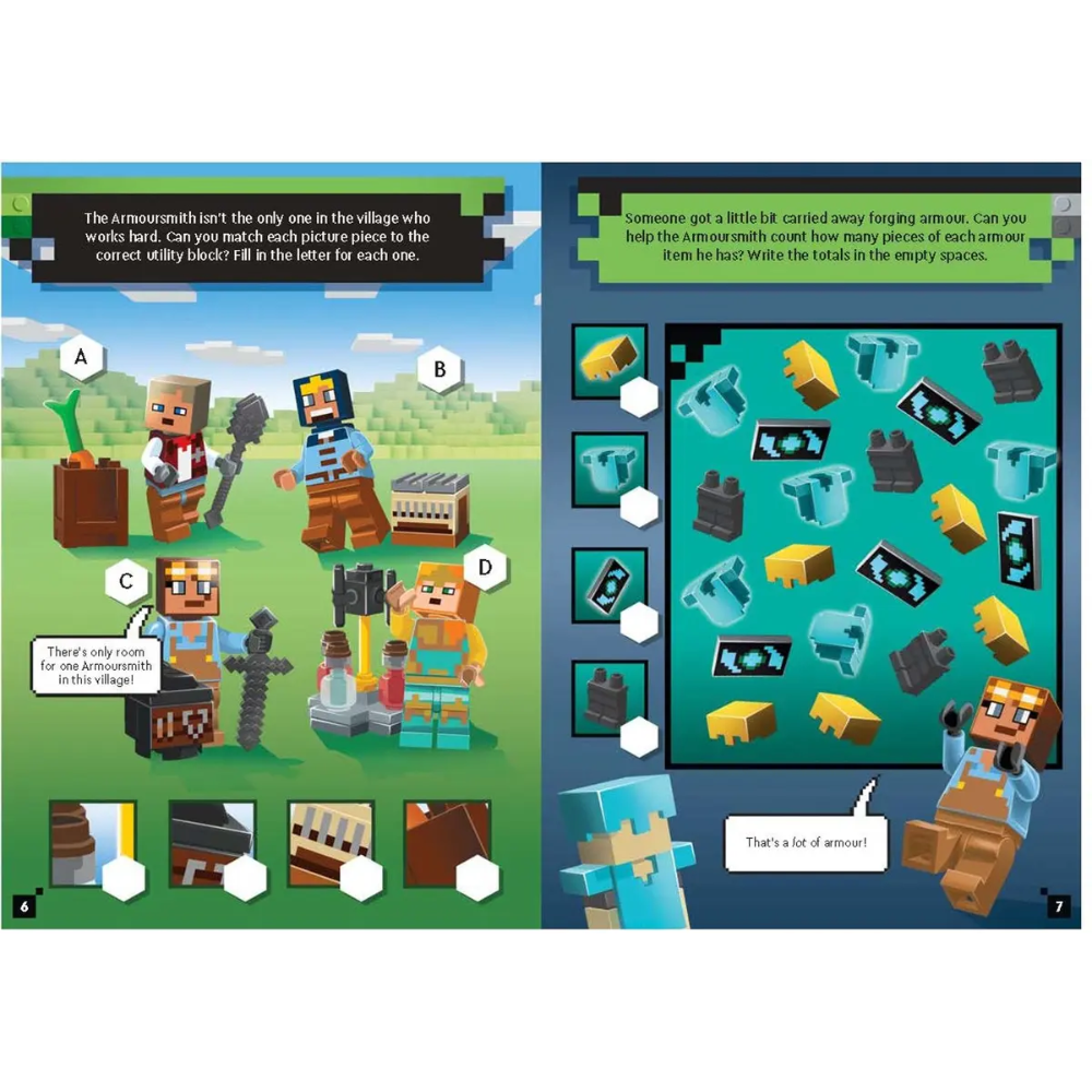 Lego Minecraft Armoursmith Adventure Activity Box with Minifigure