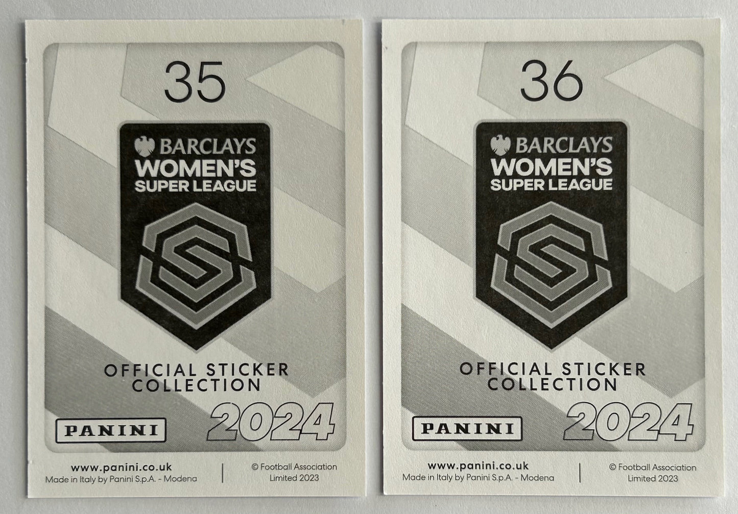 Panini Barclays Women's Super League 2024 - LIVERPOOL TEAM PHOTO Stickers #35 & #36
