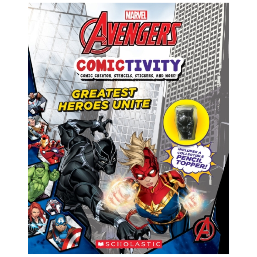 Marvel Avengers Assemble Comictivity Activity Book with Pencil Topper (2020 Release)