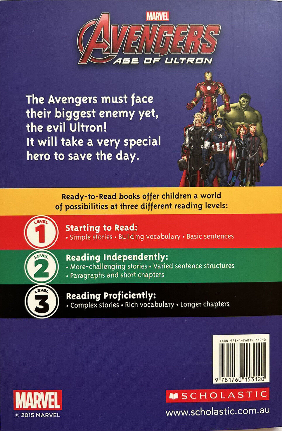 Marvel Books - AVENGERS AGE OF ULTRON: HULK TO THE RESCUE Ready-To-Read Level 2