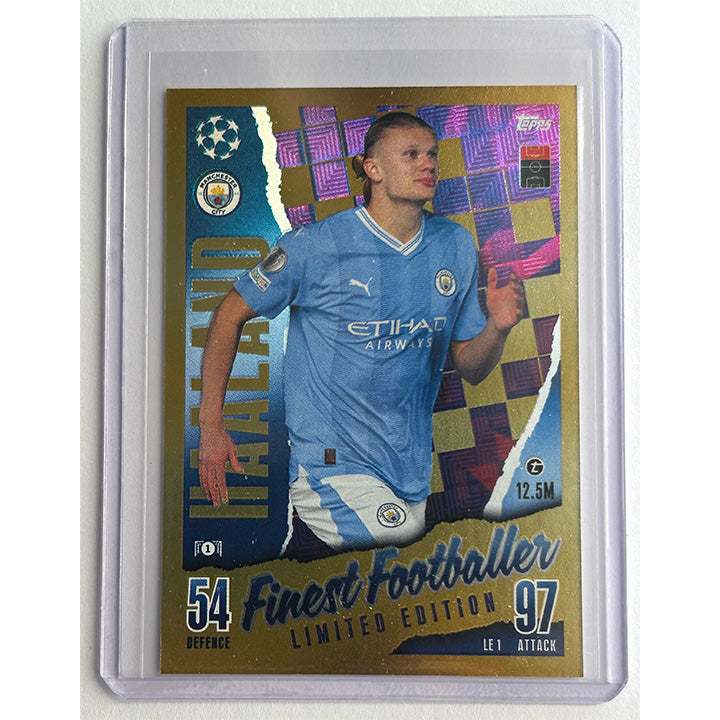 erling haaland limited edition card Topps 2023-24 Match Attax UEFA