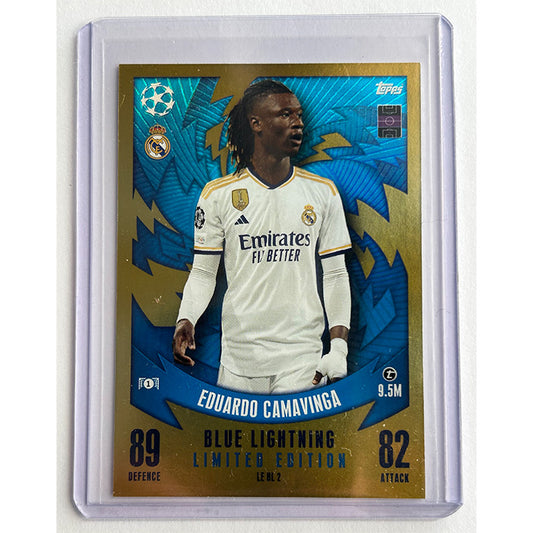 Topps 2023-24 Match Attax UEFA - CAMAVINGA (REAL MADRID) Blue Lightning Limited Edition LEBL2