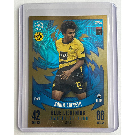 Topps 2023-24 Match Attax UEFA - ADEYEMI (DORTMUND) Blue Lightning Limited Edition LEBL3
