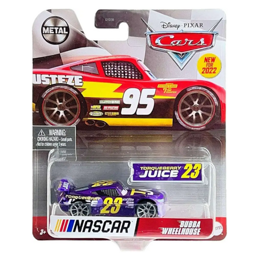 Mattel Disney Cars Metal 1:55 Diecast - BUBBA WHEELHOUSE Torqueberry Juice 23 NASCAR