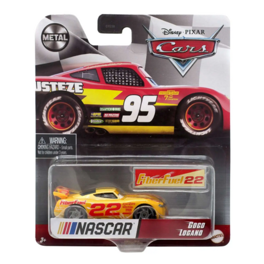 Mattel Disney Cars Metal 1:55 Diecast - GOGO LOGANO Fiber Fuel 22 NASCAR