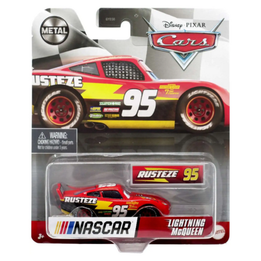 Mattel Disney Cars Metal 1:55 Diecast - LIGHTNING McQUEEN Rusteze 95 NASCAR