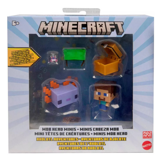 Mojang Minecraft Mob Head Minis AXOLOTL ADVENTURES (HDV72)