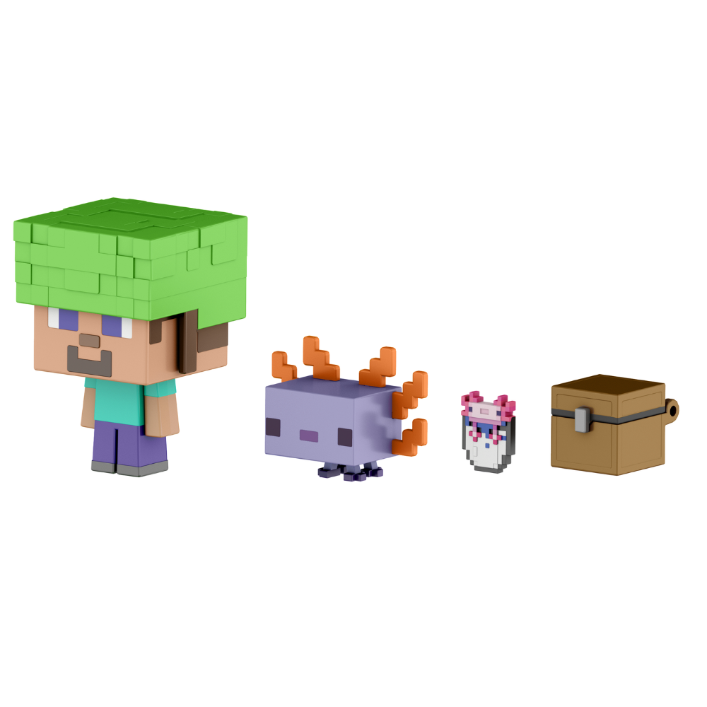 Mojang Minecraft Mob Head Minis AXOLOTL ADVENTURES (HDV72)