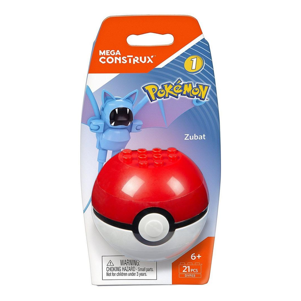 Mega Construx Pokémon Poké Ball - ZUBAT (2017 Release) DYF03 Series 1