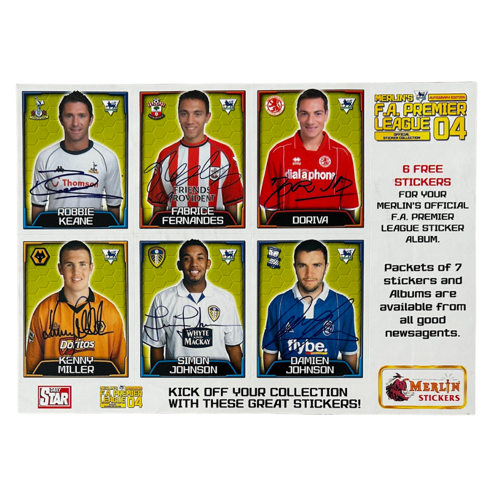 Merlin's FA Premier League 2004 Official Sticker Collection - STICKER SHEET Daily Star Sticker Sheet (#5 of 10)