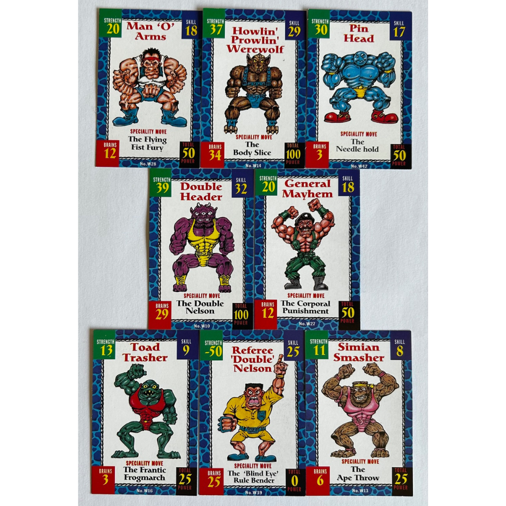 Monster Wrestlers In My Pocket - Single GRAPPLE CARDS #W10 - #W42