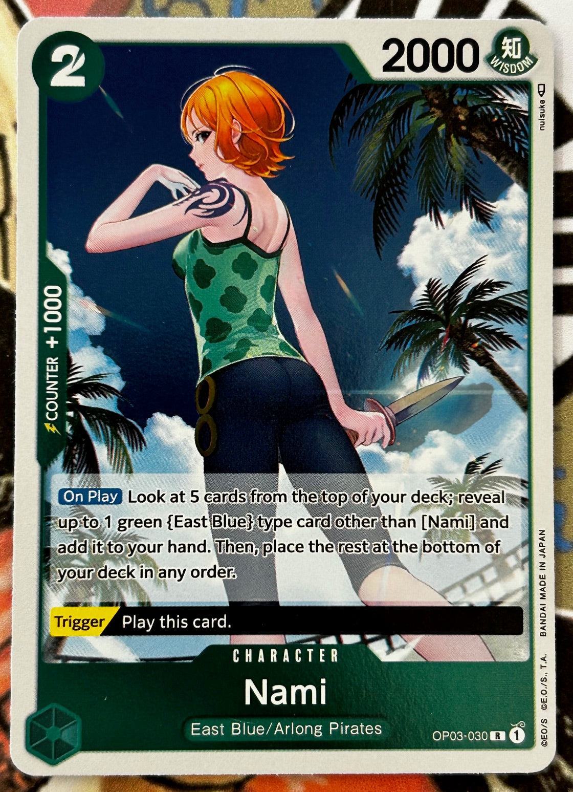 OP03-030 NAMI One Piece Character Card (Green) English JaqJnr OP03-030 NAMI One Piece Character Card (Green) English JaqJnr