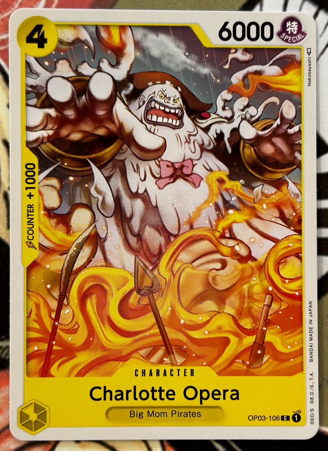 OP03-106 CHARLOTTE OPERA One Piece Character Card (Yellow) English JaqJnr OP03-106 CHARLOTTE OPERA One Piece Character Card (Yellow) English JaqJnr