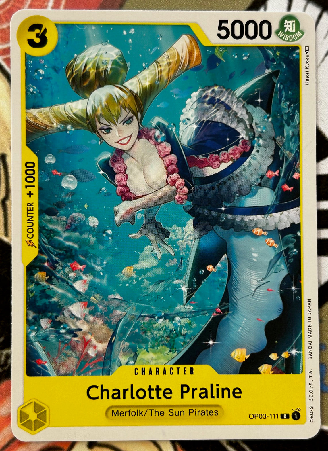 OP03-111 CHARLOTTE PRALINE One Piece Character Card (Yellow