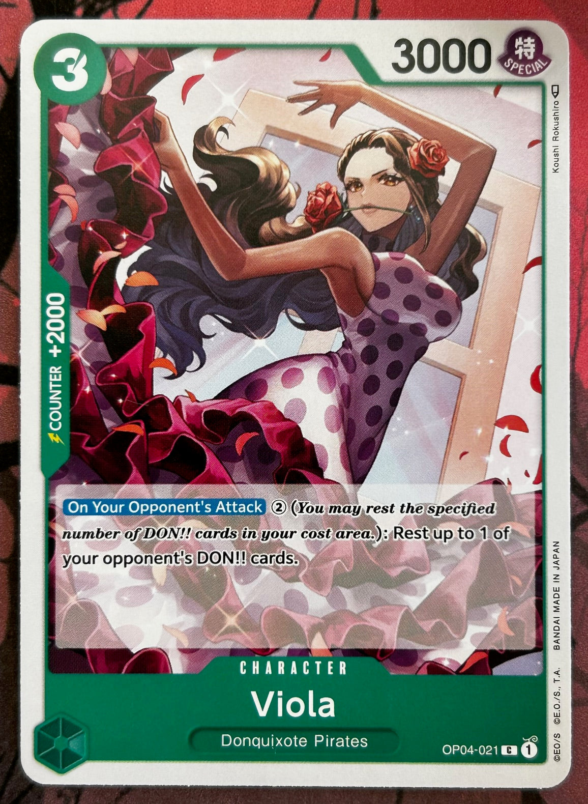 OP04-021 VIOLA One Piece Character Card (Green) English – JaqJnr