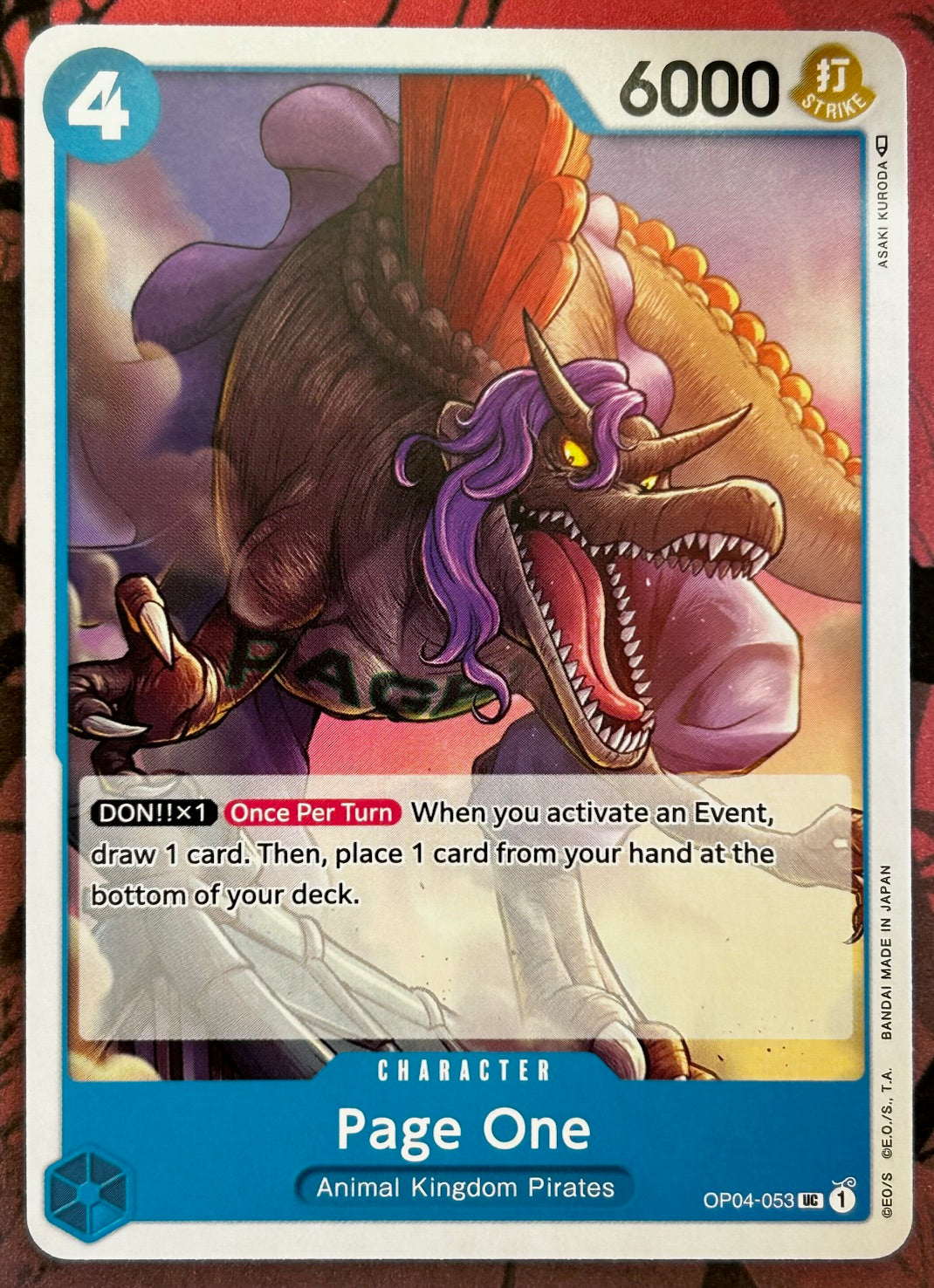 OP04-053 PAGE ONE One Piece Character Card (Blue) English – JaqJnr