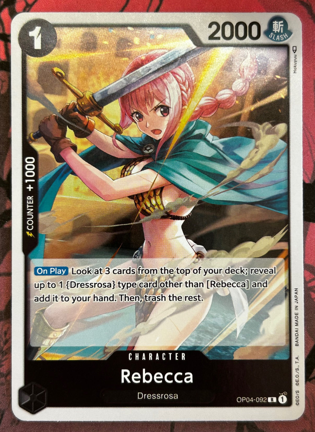 OP04-092 REBECCA One Piece Character Card (Black) English – JaqJnr
