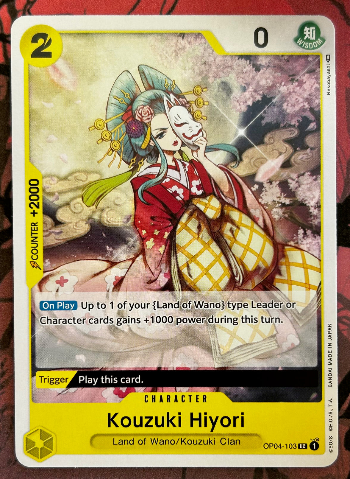OP04-103 KOUZUKI HIYORI One Piece Character Card (Yellow) English – JaqJnr