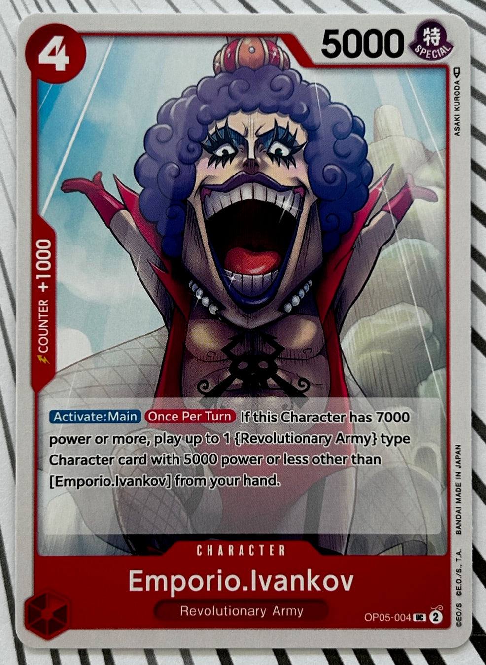 OP05-004 EMPORIO.IVANKOV One Piece Character Card (Red) English JaqJnr OP05-004 EMPORIO.IVANKOV One Piece Character Card (Red) English JaqJnr