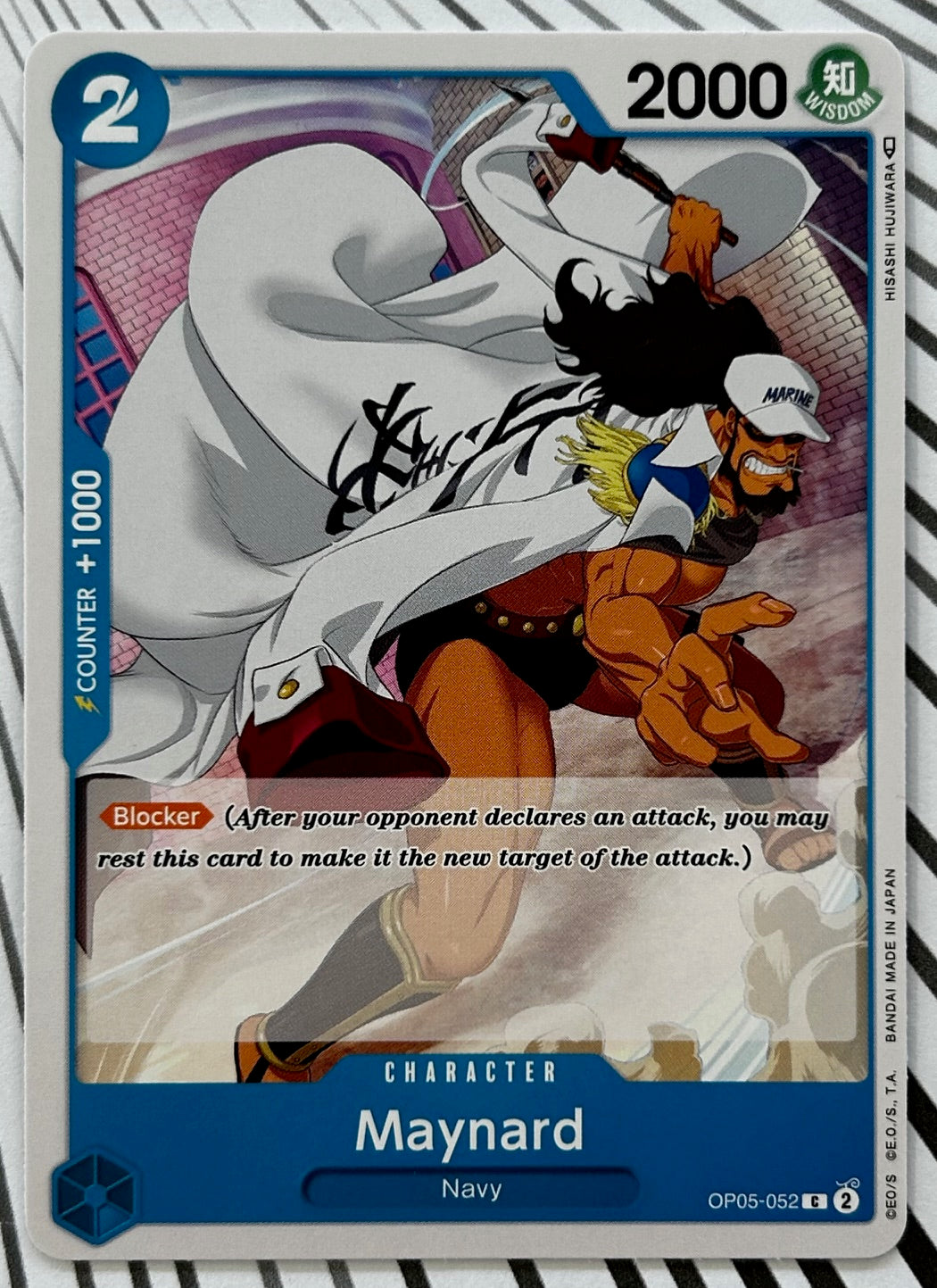 one piece card game marine OP05-052 MAYNARD One Piece Character Card (Blue) English – JaqJnr