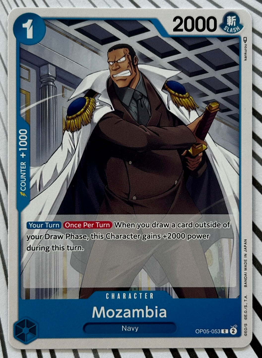 ワンピース カードゲーム mou OP05-053 MOZAMBIA One Piece Character Card (Blue) English – JaqJnr
