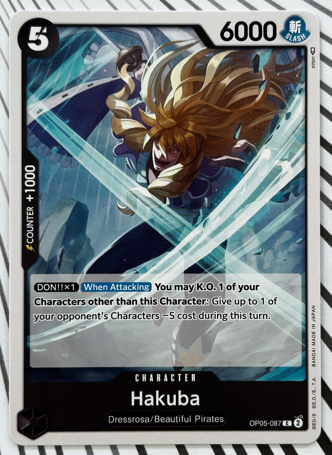 OP05-087 HAKUBA One Piece Character Card (Black) English – JaqJnr