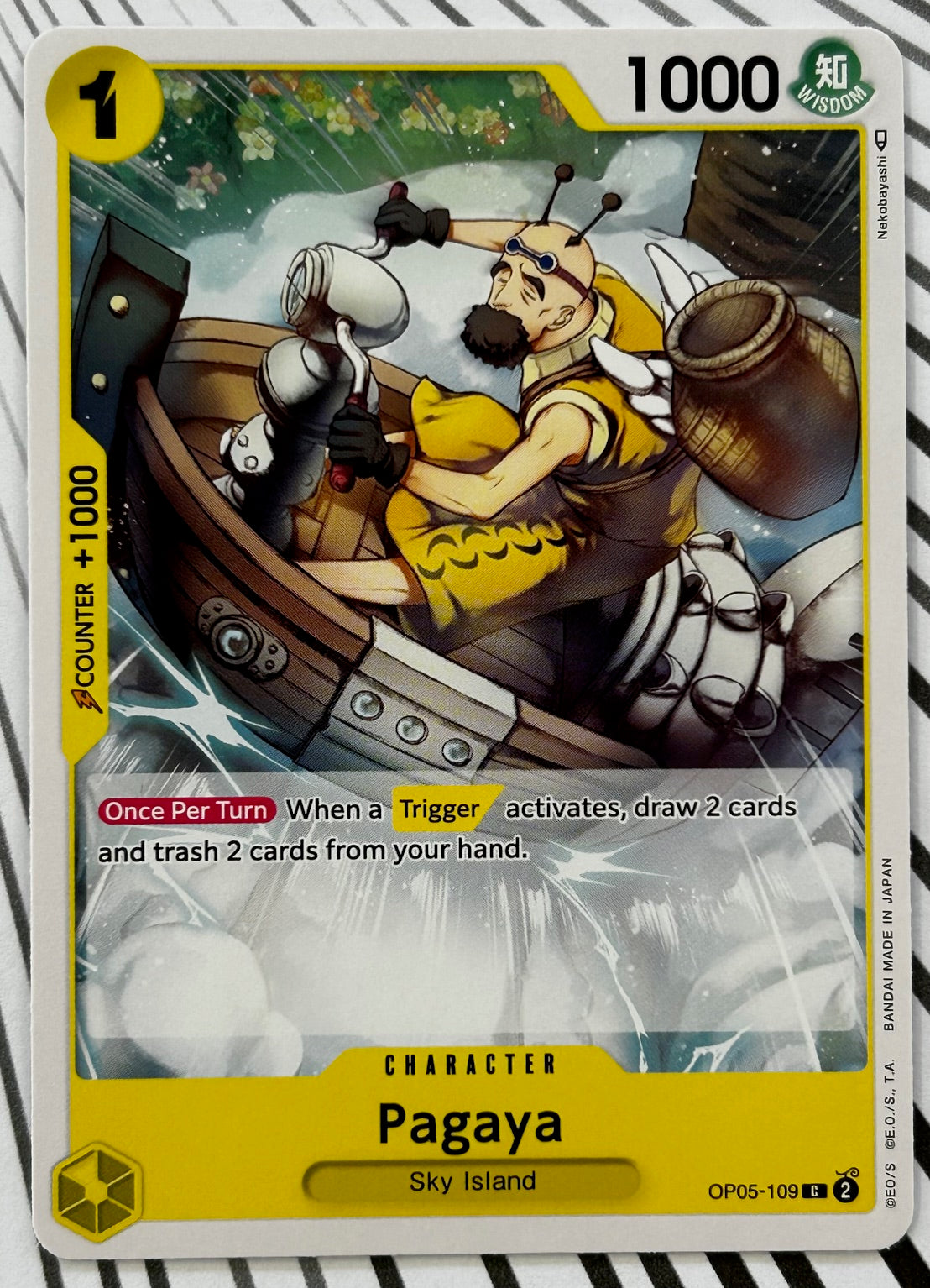 OP05-109 PAGAYA One Piece Character Card (Yellow) English – JaqJnr