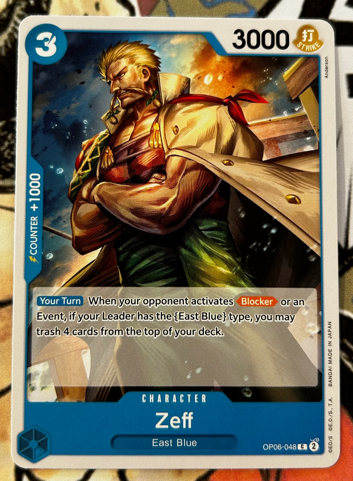 zeff one piece card game OP06-048 ZEFF One Piece Character Card (Blue) English – JaqJnr