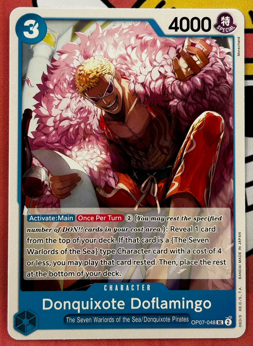OP07-048 DONQUIXOTE DOFLAMINGO One Piece Character Card (Blue) English JaqJnr OP07-048 DONQUIXOTE DOFLAMINGO One Piece Character Card (Blue) English JaqJnr