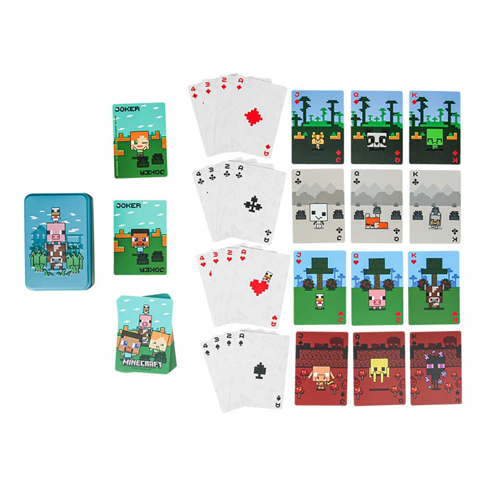 Official Minecraft Animals Playing Cards in Special Edition Tin
