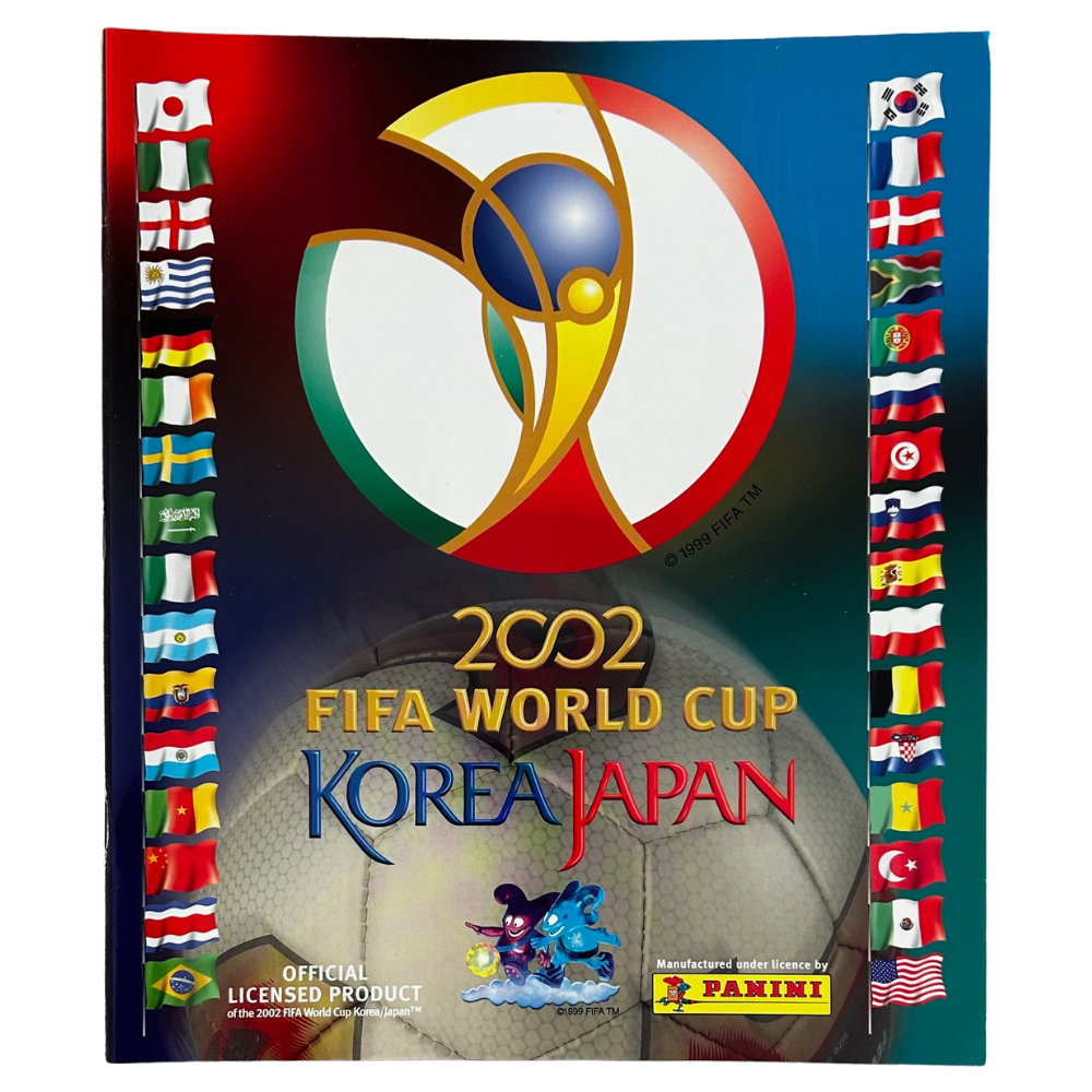 Panini 2002 FIFA World Cup Korea Japan Sticker Collection - EMPTY STICKER ALBUM with 6 Stickers
