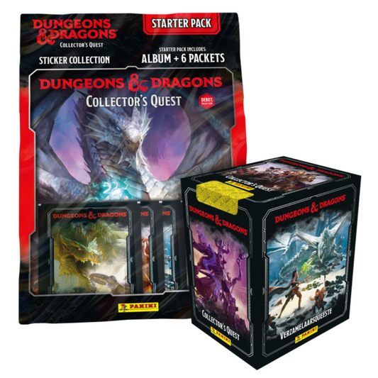 Panini Dungeons & Dragons Collector's Quest Sticker Collection Bundle (Starter Pack & Box of 36 Packs)