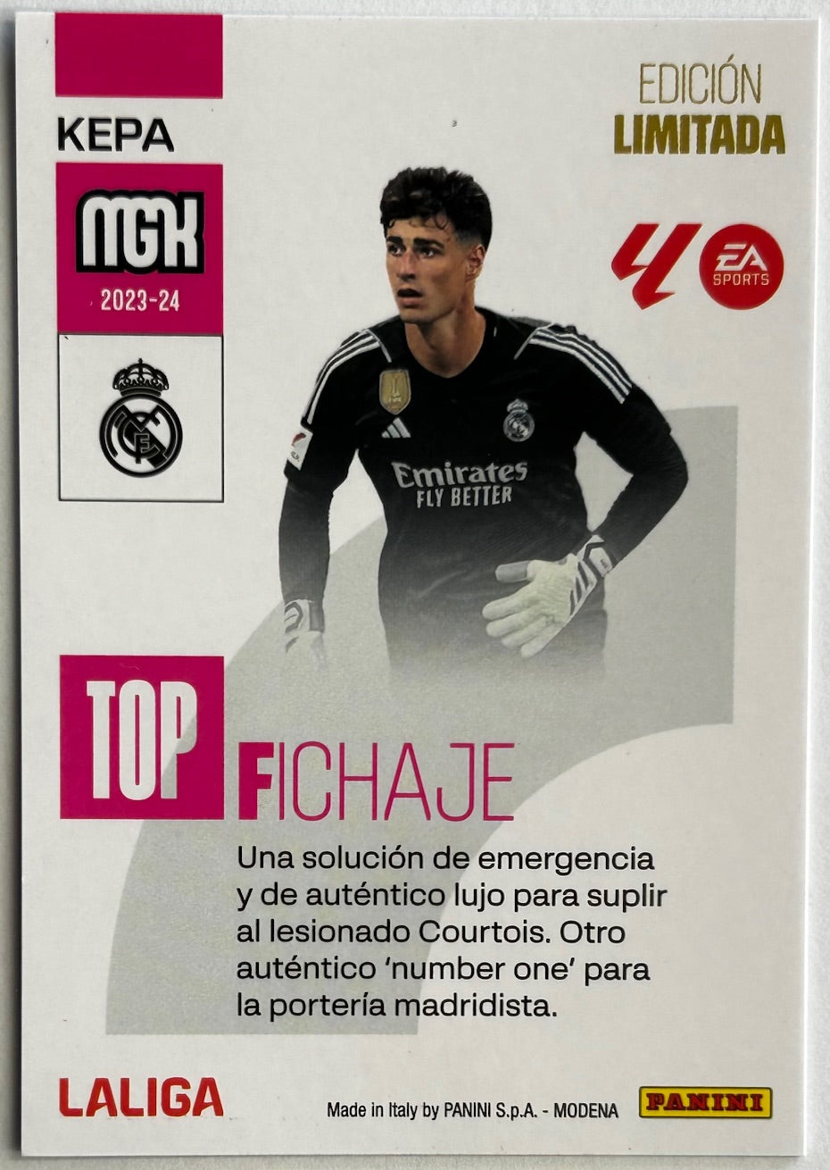 Panini MGK Megacracks La Liga 2023-24 - KEPA (REAL MADRID) Top Signing Limited Edition *Jugon! 199 Exclusive*
