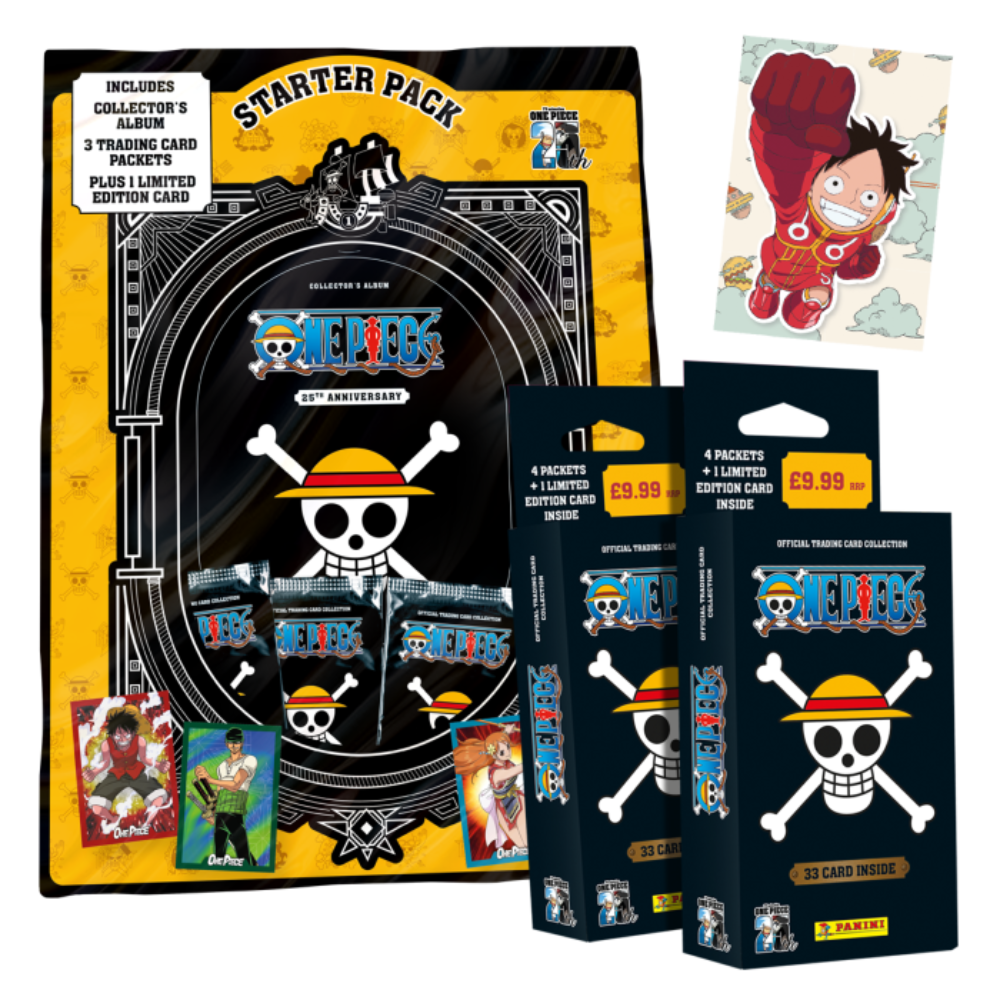Panini One Piece Official Trading Card Collection Bundle (2 Multi Sets & Starter Pack)