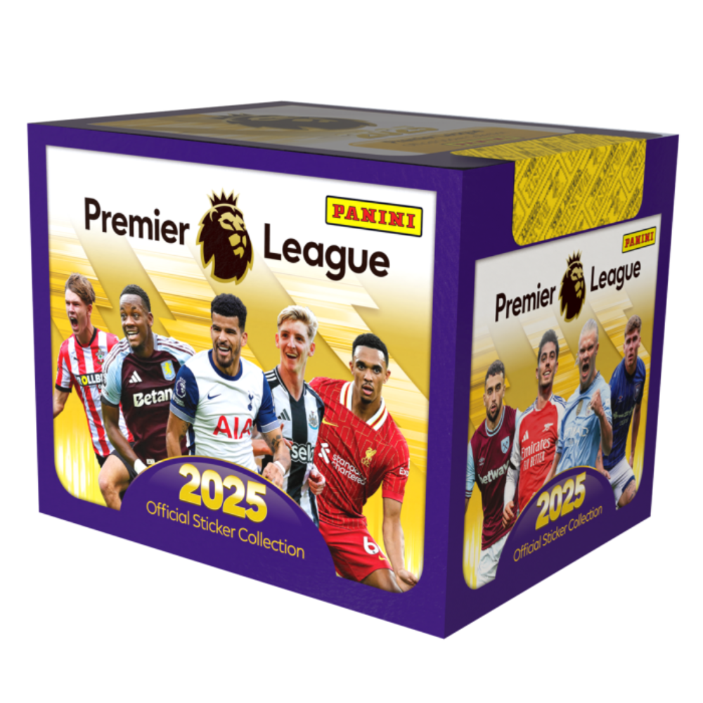 2025 Panini Premier League Sticker Collection - Box of 50 Sticker Packets (250 Stickers)