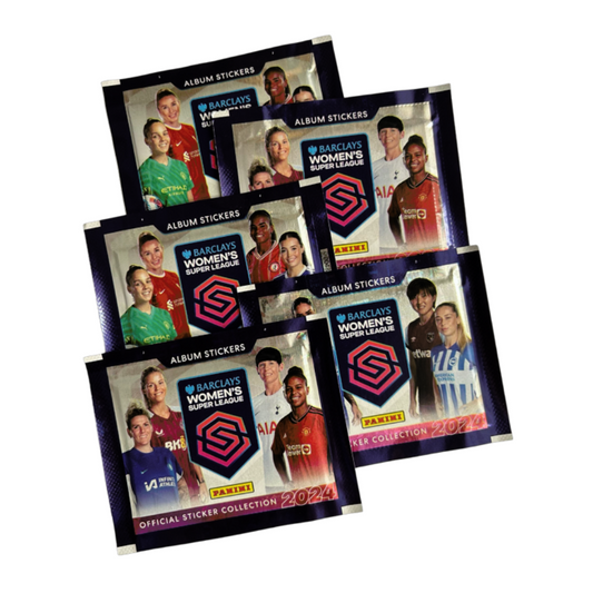 Panini Women's Super League 2024 Official Sticker Collection - Lot of 5 Sticker Packets (25 Stickers)