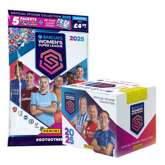 Panini Women's Super League 2025 Official Sticker Collection Bundle (Starter Pack & Box of 50 Packs)