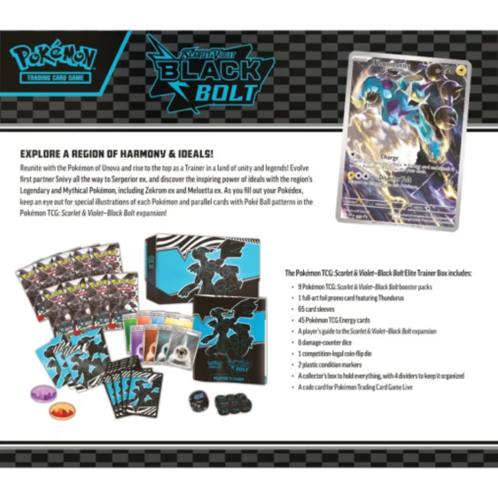 Pokemon TCG Scarlet & Violet Black Bolt Elite Trainer Box