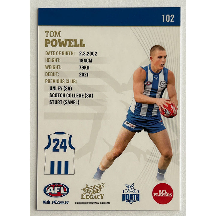 Select AFL 2023 Legacy - Single NORTH MELBOURNE Cards (#98 - #105)