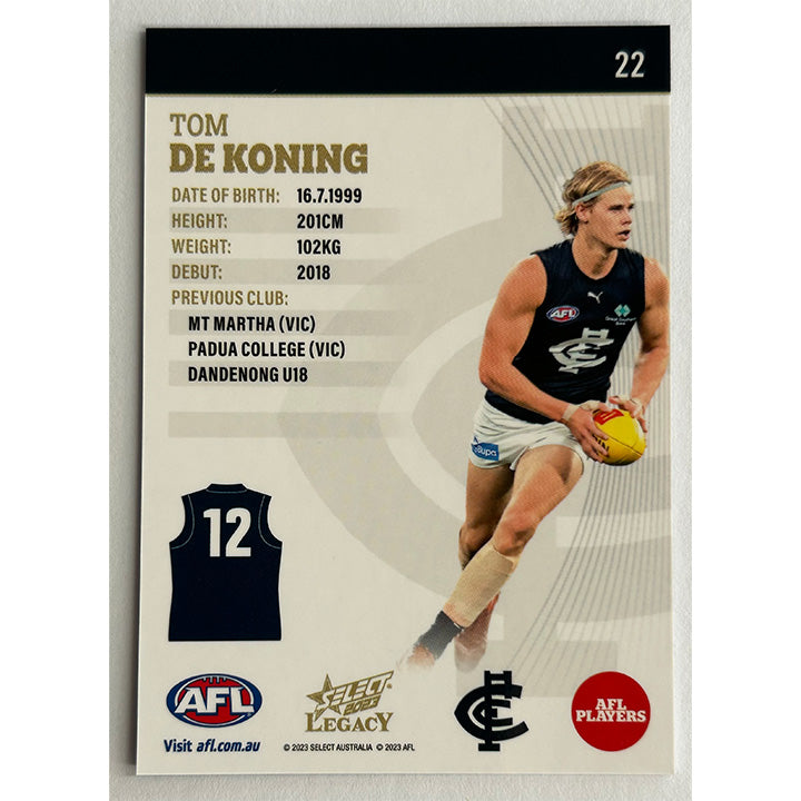 Select AFL 2023 Legacy - Single CARLTON Cards (#20 - #28)