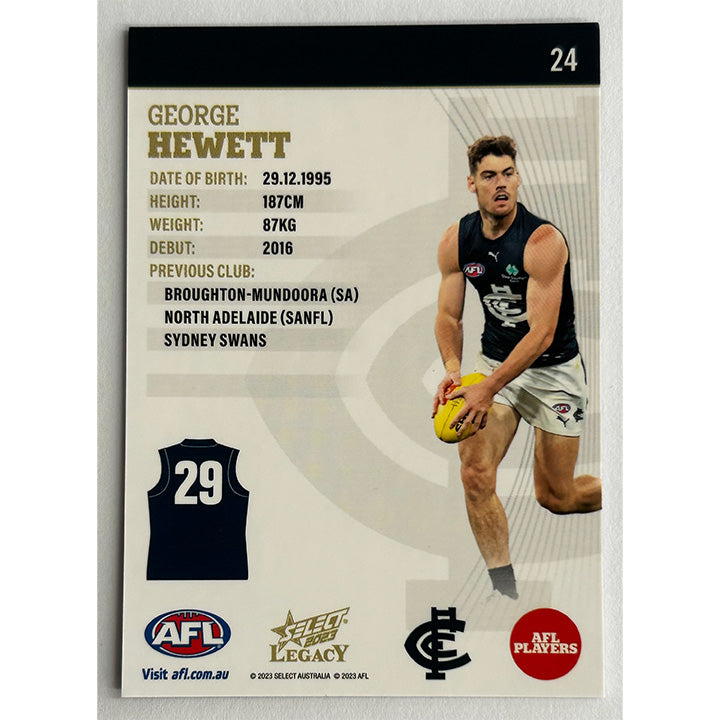 Select AFL 2023 Legacy - Single CARLTON Cards (#20 - #28)