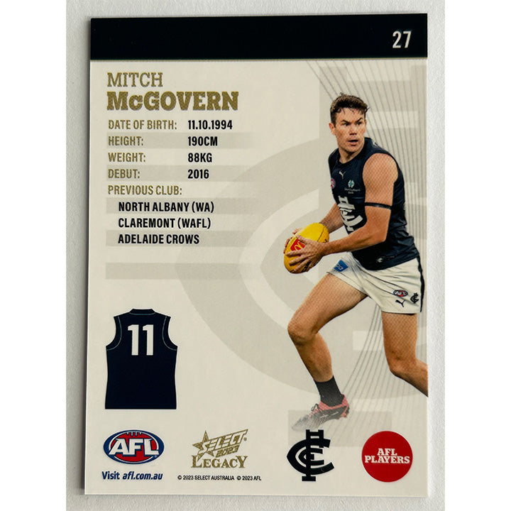 Select AFL 2023 Legacy - Single CARLTON Cards (#20 - #28)