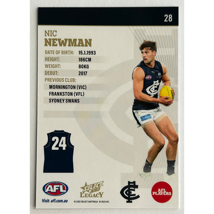 Select AFL 2023 Legacy - Single CARLTON Cards (#20 - #28)