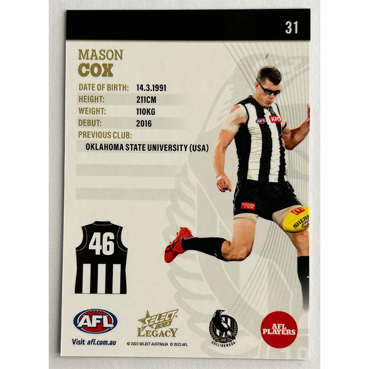 Select AFL 2023 Legacy - Single COLLINGWOOD Cards (#29 - #37)