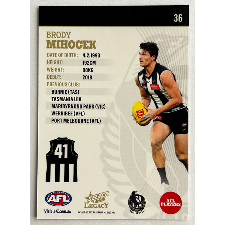 Select AFL 2023 Legacy - Single COLLINGWOOD Cards (#29 - #37)